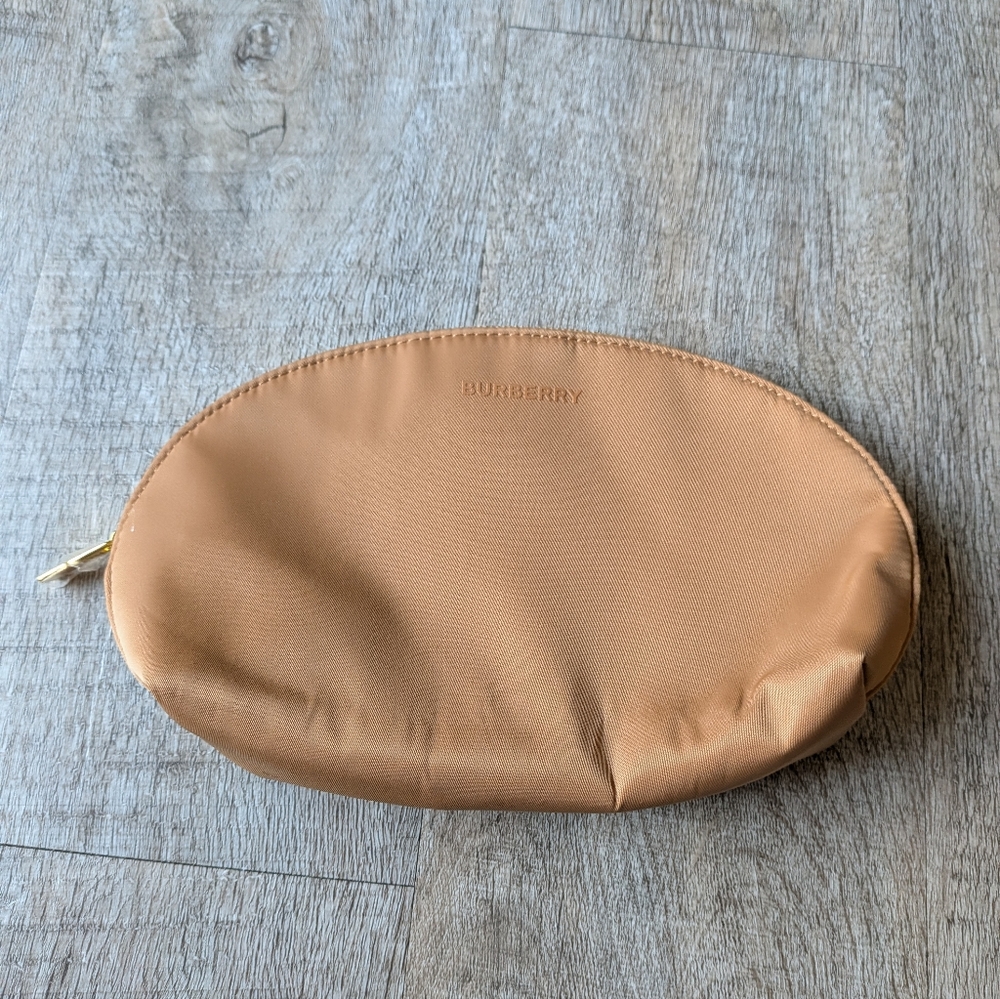 Burberry Camel Pouch with Gold Accents - New/Unused